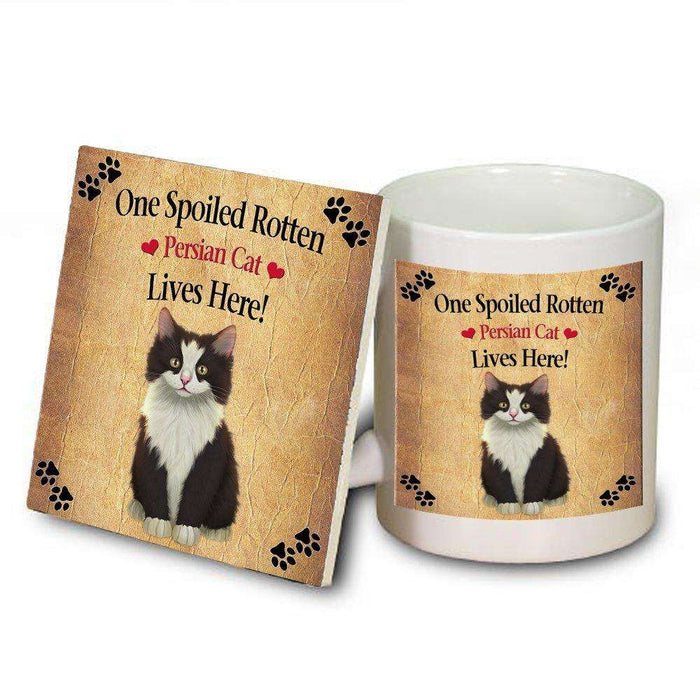 Persian Spoiled Rotten Cat Mug and Coaster Set