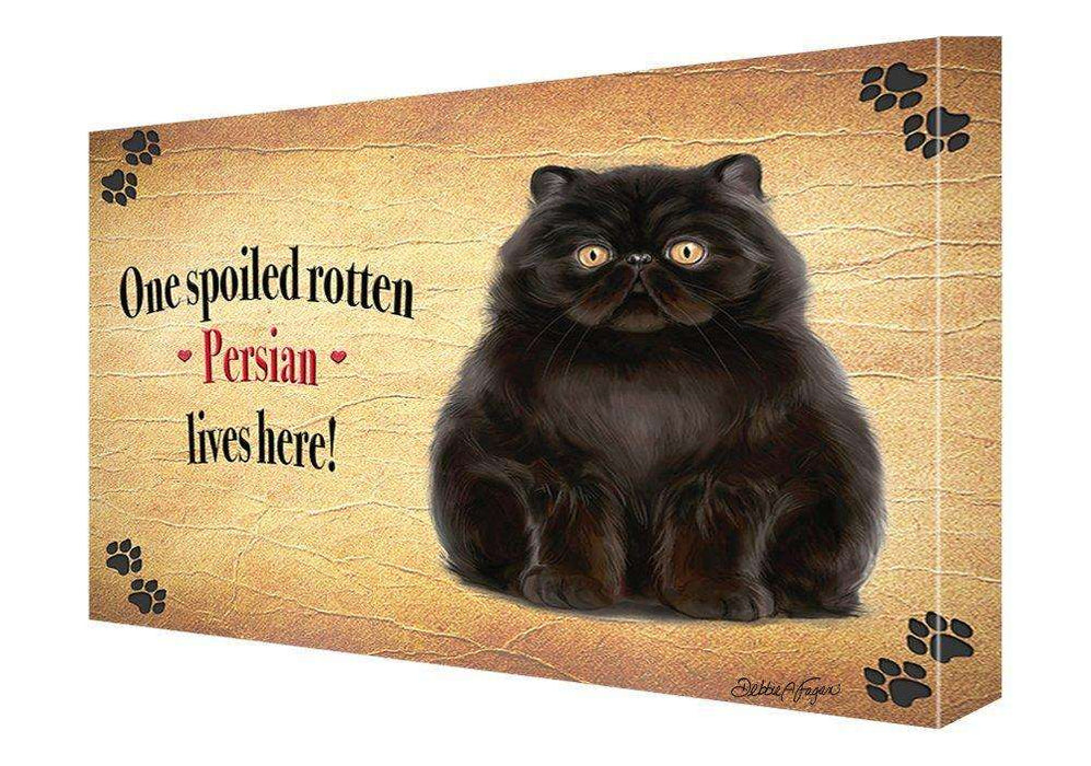 Persian Spoiled Rotten Cat Painting Printed on Canvas Wall Art Signed