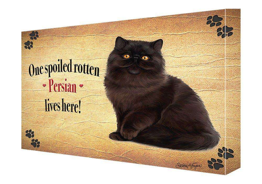 Persian Spoiled Rotten Cat Painting Printed on Canvas Wall Art Signed