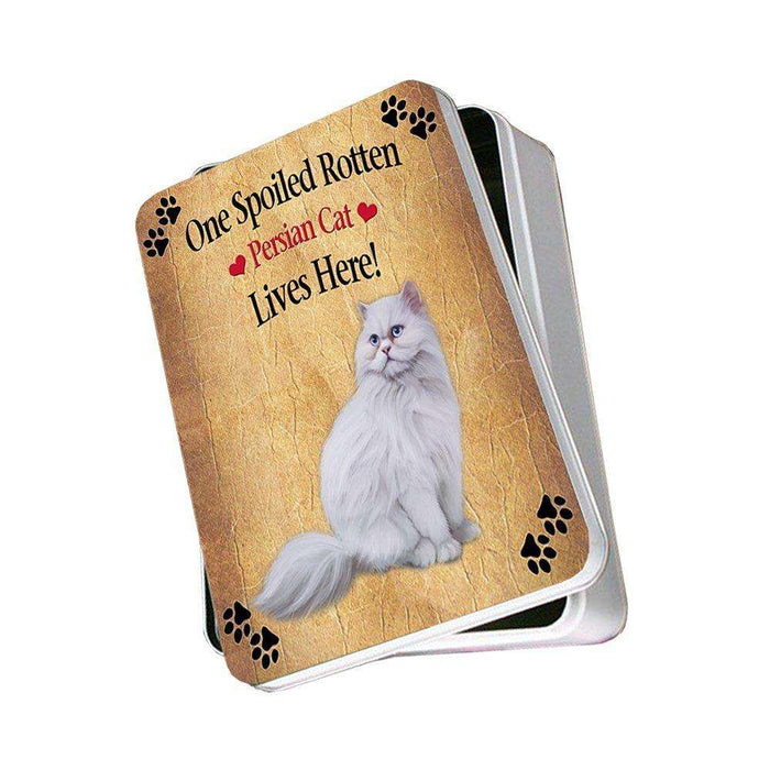 Persian Spoiled Rotten Cat Photo Storage Tin