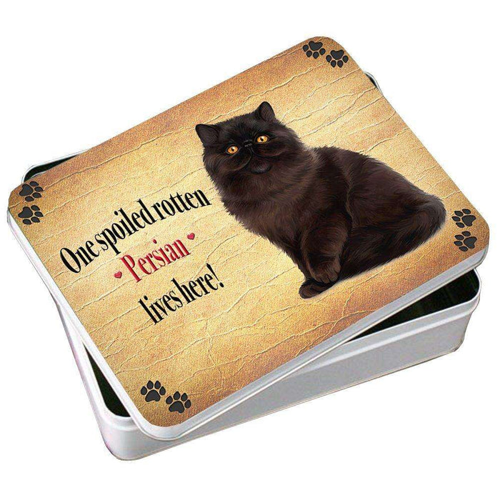 Persian Spoiled Rotten Cat Photo Storage Tin