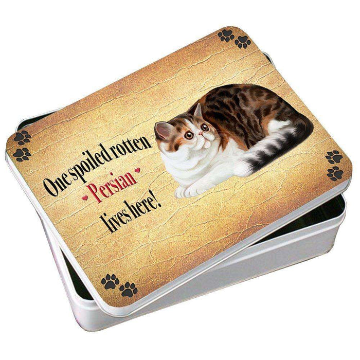 Persian Spoiled Rotten Cat Photo Storage Tin