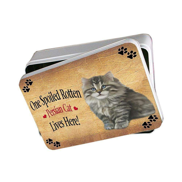 Persian Spoiled Rotten Cat Photo Storage Tin