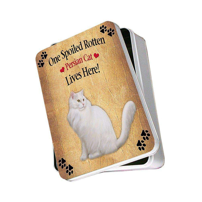 Persian Spoiled Rotten Cat Photo Storage Tin