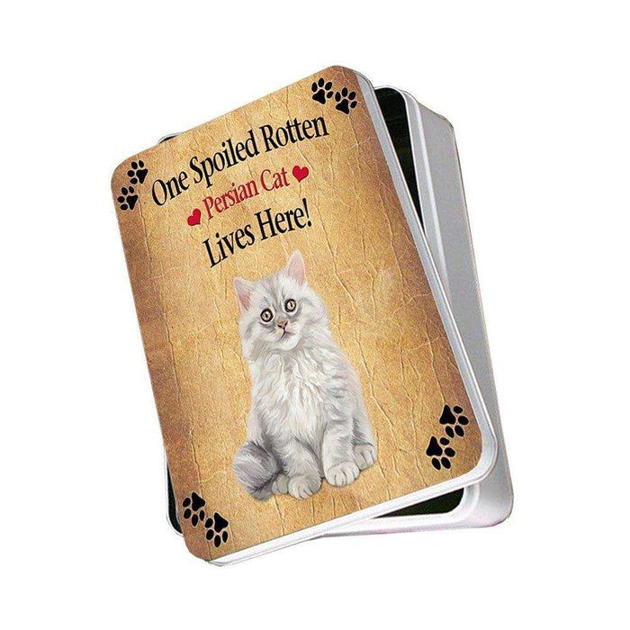 Persian Spoiled Rotten Cat Photo Storage Tin