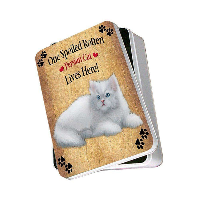 Persian Spoiled Rotten Cat Photo Storage Tin