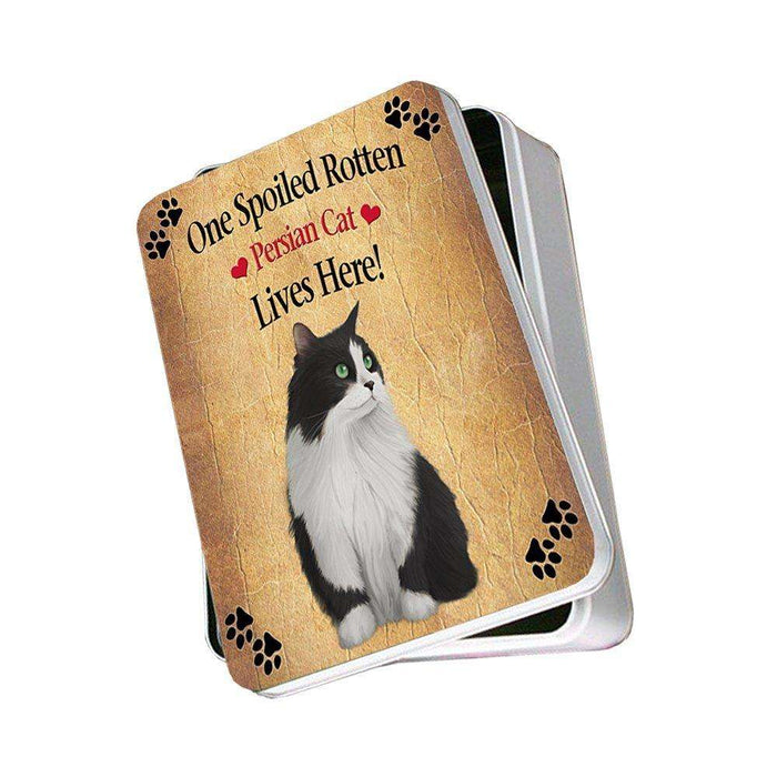 Persian Spoiled Rotten Cat Photo Storage Tin