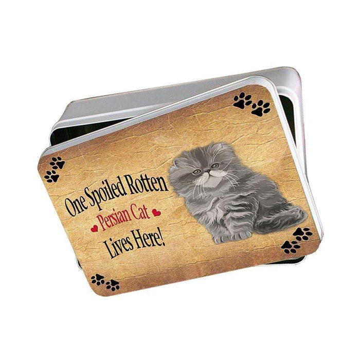 Persian Spoiled Rotten Cat Photo Storage Tin