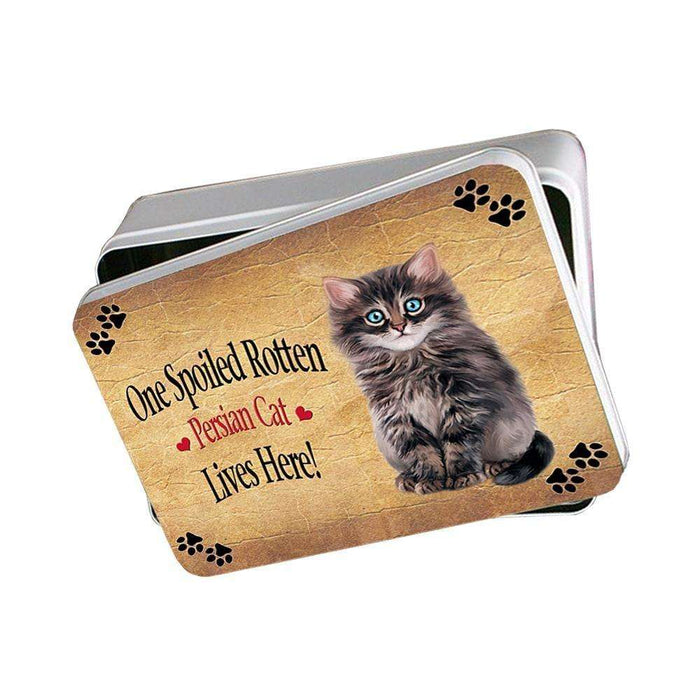 Persian Spoiled Rotten Cat Photo Storage Tin