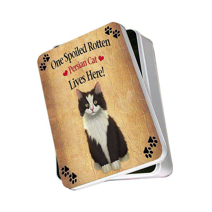 Persian Spoiled Rotten Cat Photo Storage Tin