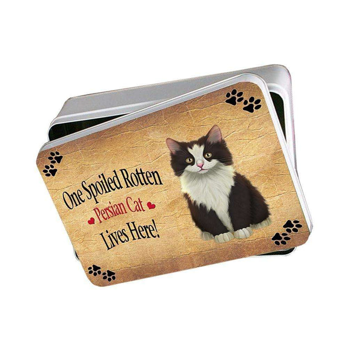 Persian Spoiled Rotten Cat Photo Storage Tin