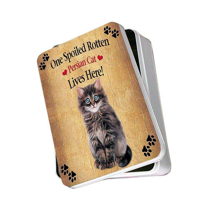 Persian Spoiled Rotten Cat Photo Storage Tin