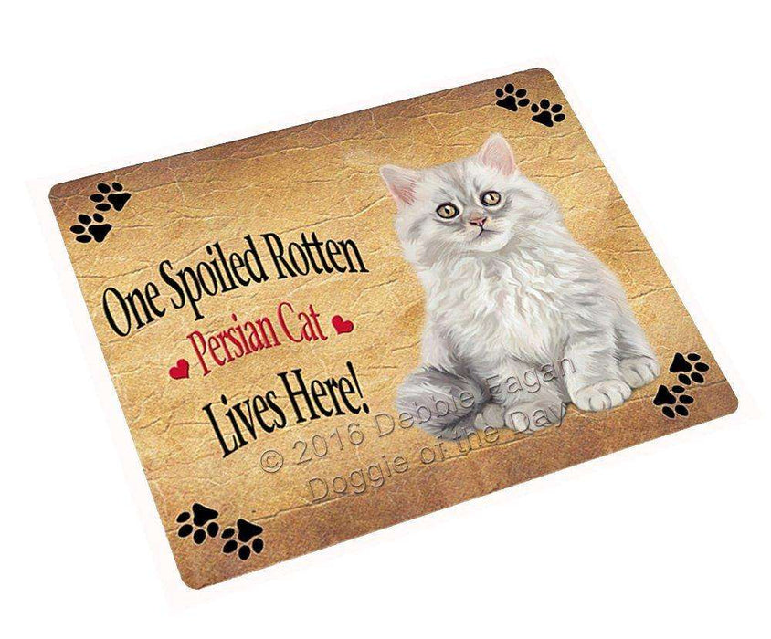 Persian Spoiled Rotten Cat Tempered Cutting Board