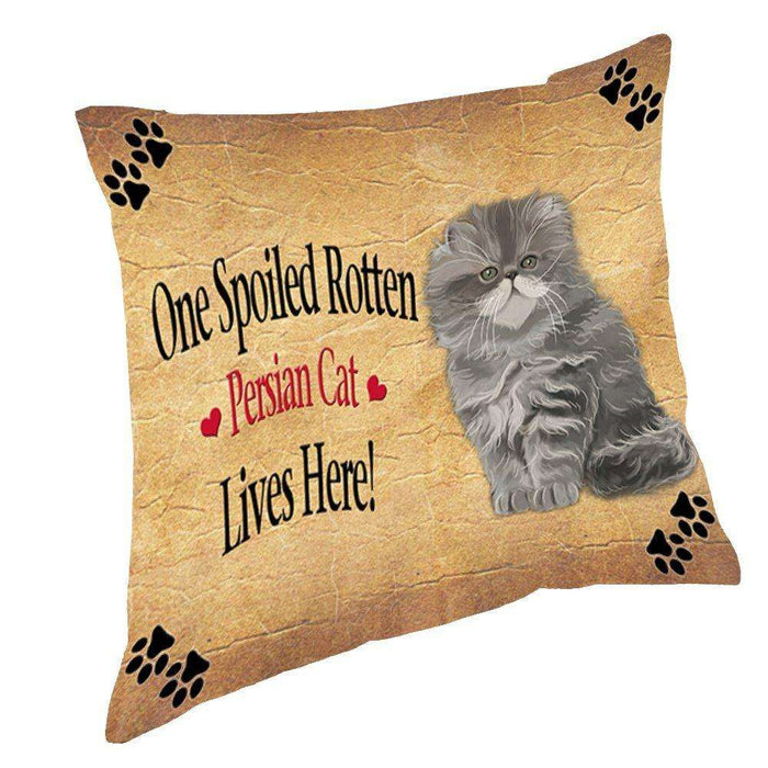 Persian Spoiled Rotten Cat Throw Pillow