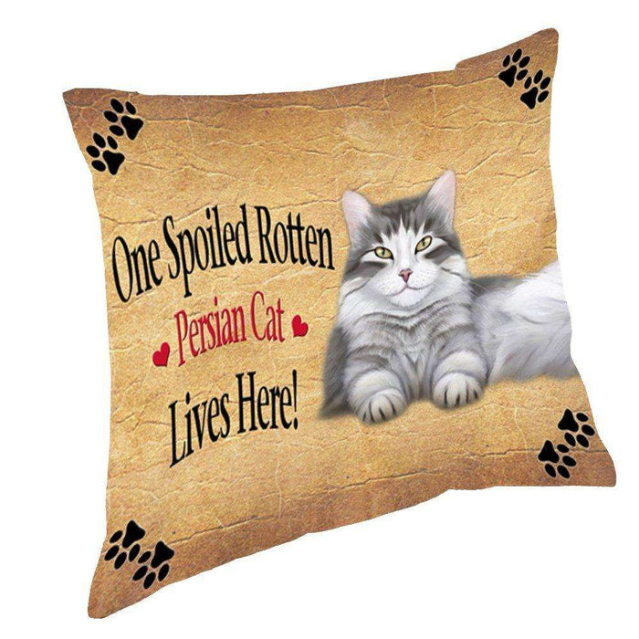 Persian Spoiled Rotten Cat Throw Pillow