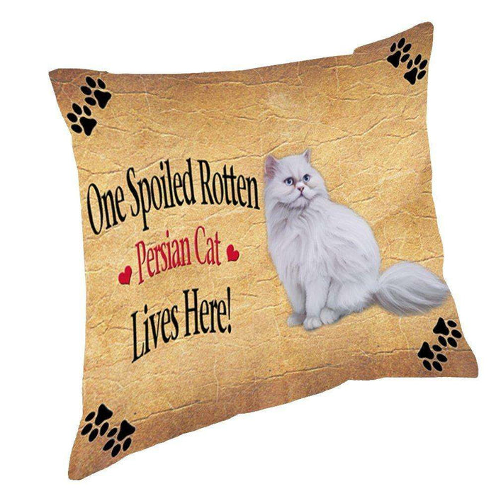 Persian Spoiled Rotten Cat Throw Pillow