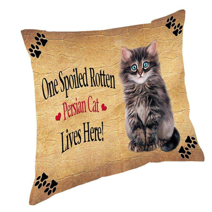 Persian Spoiled Rotten Cat Throw Pillow