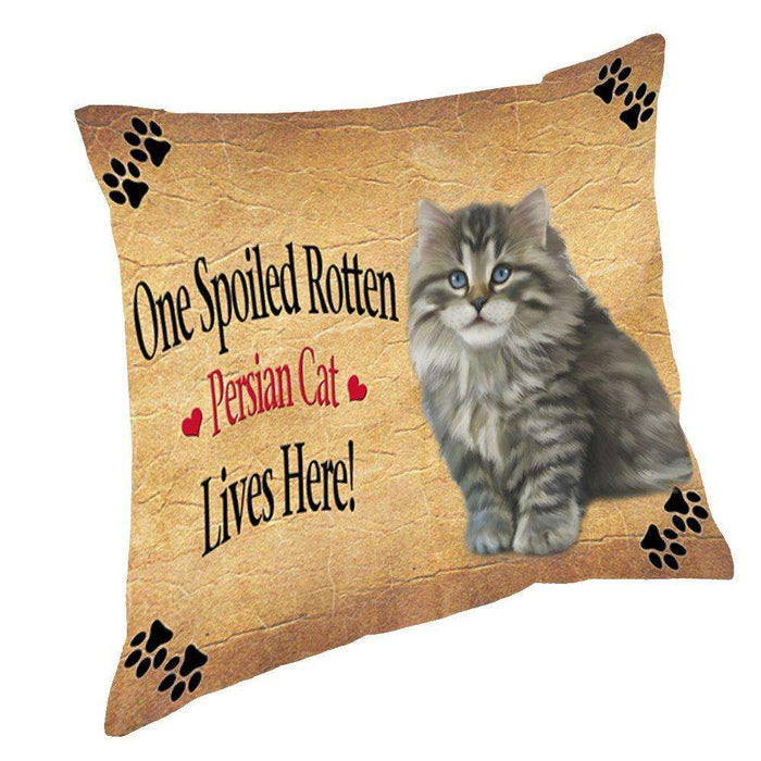 Persian Spoiled Rotten Cat Throw Pillow