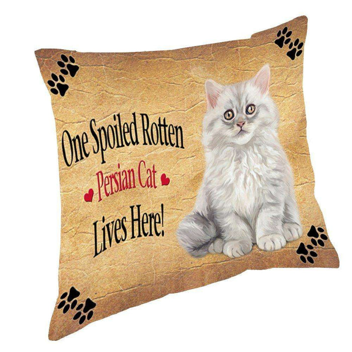 Persian Spoiled Rotten Cat Throw Pillow