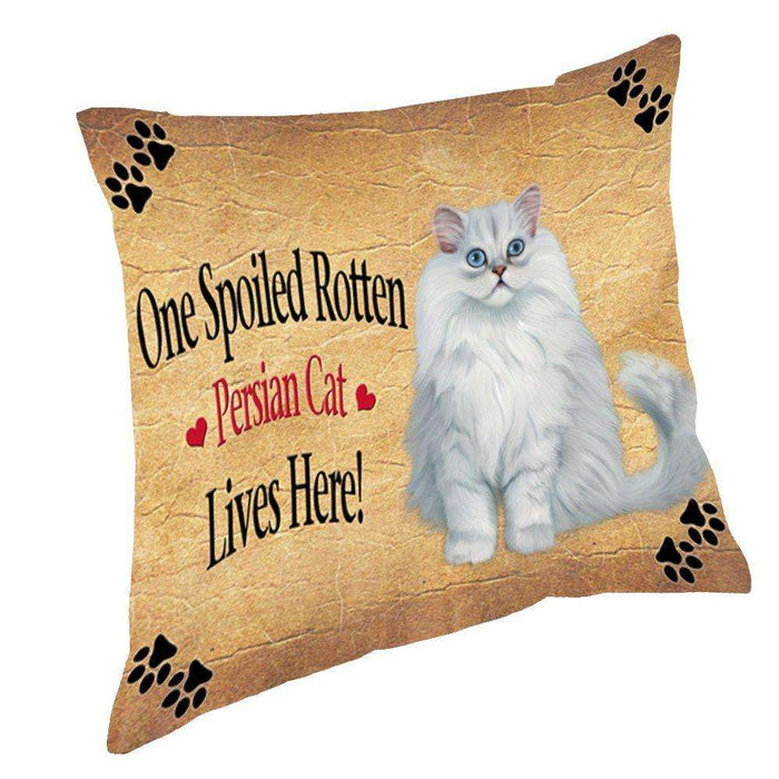 Persian Spoiled Rotten Cat Throw Pillow