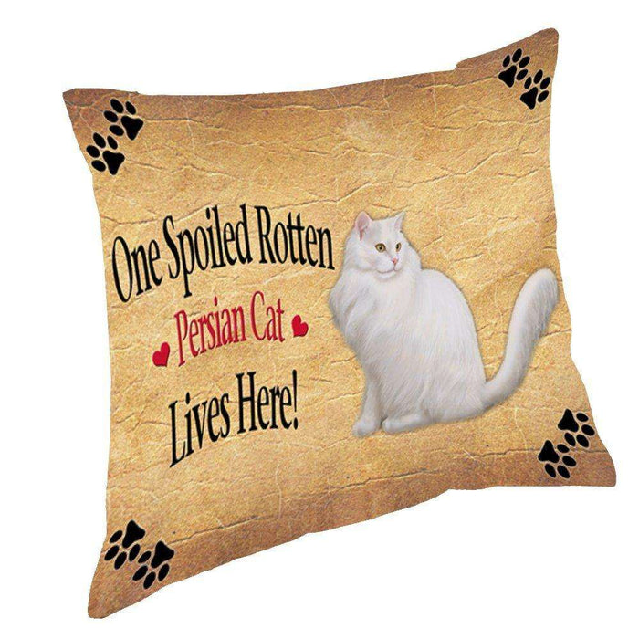 Persian Spoiled Rotten Cat Throw Pillow
