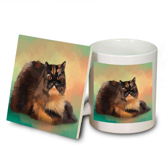 Persian Tortie Cat Mug and Coaster Set MUC48023