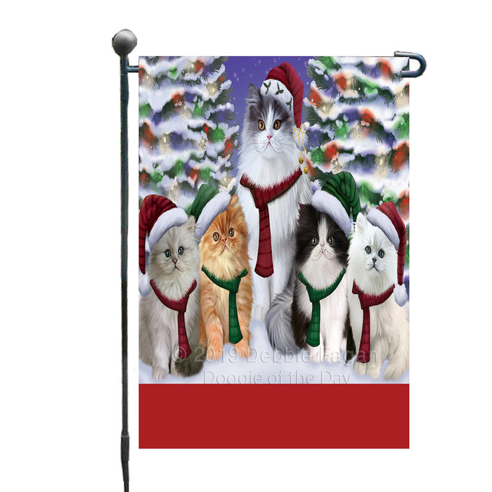 Personalized Christmas Happy Holidays Persian Cats Family Portraits Custom Garden Flags GFLG-DOTD-A59134