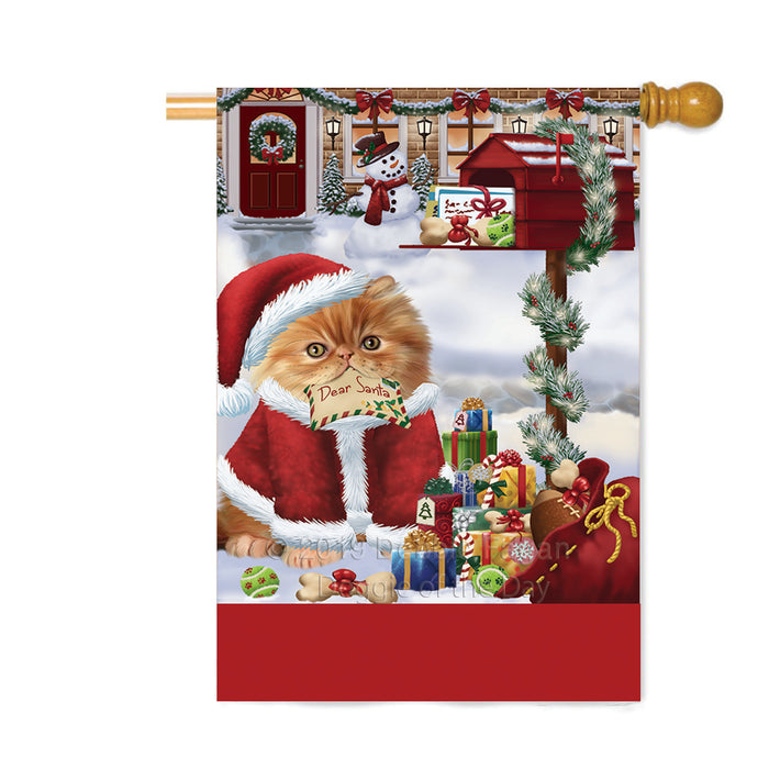 Personalized Happy Holidays Mailbox Persian Cat Christmas Custom House Flag FLG-DOTD-A60012