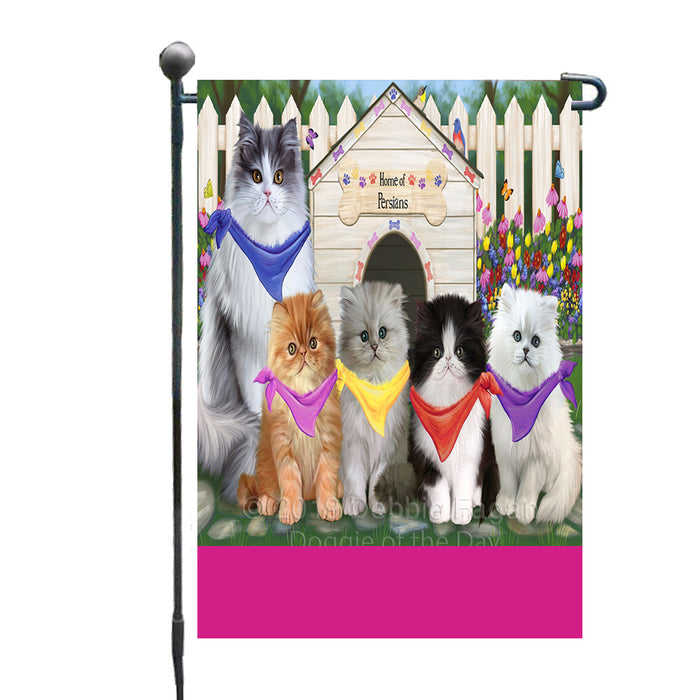 Personalized Spring Cat House Persian Cats Custom Garden Flags GFLG-DOTD-A62931