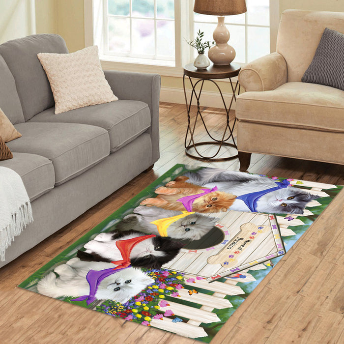 Spring Dog House Persian Cats Area Rug