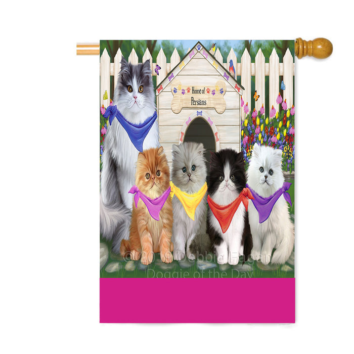 Personalized Spring Cat House Persian Cats Custom House Flag FLG-DOTD-A62987