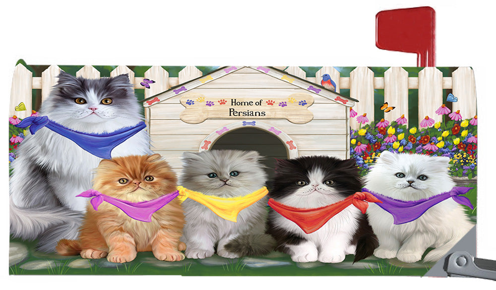 Spring Dog House Persian Cats Magnetic Mailbox Cover MBC48661
