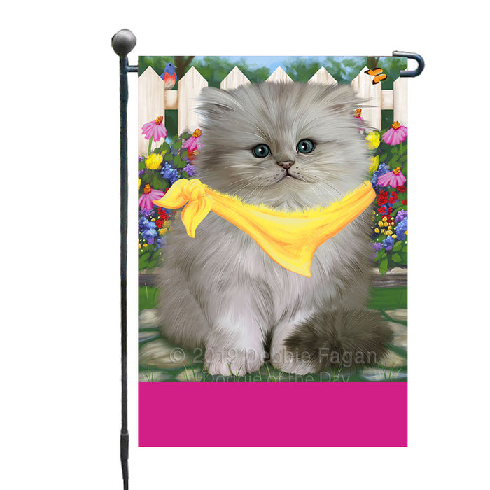 Personalized Spring Floral Persian Cat Custom Garden Flags GFLG-DOTD-A62932