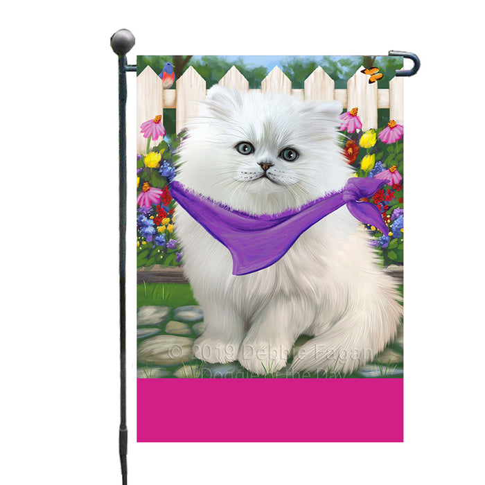 Personalized Spring Floral Persian Cat Custom Garden Flags GFLG-DOTD-A62933