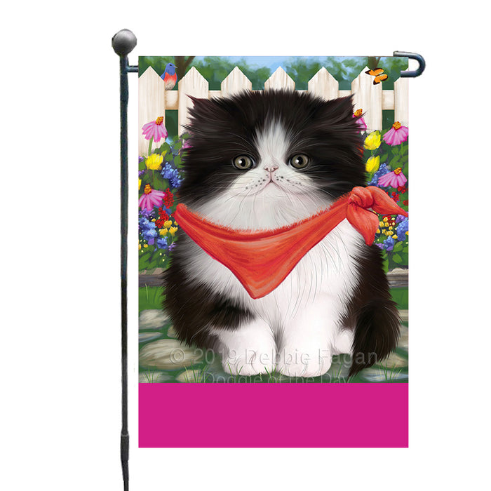 Personalized Spring Floral Persian Cat Custom Garden Flags GFLG-DOTD-A62934