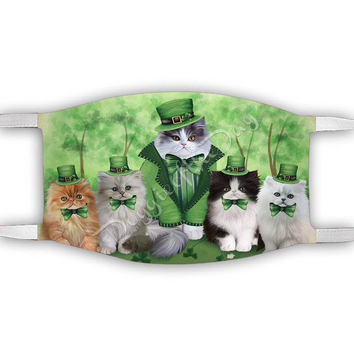 St. Patricks Day Irish Persian Cats Face Mask FM50172