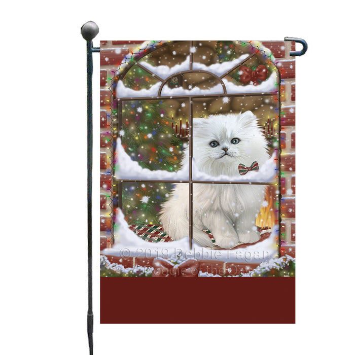 Personalized Please Come Home For Christmas Persian Dog Sitting In Window Custom Garden Flags GFLG-DOTD-A60186