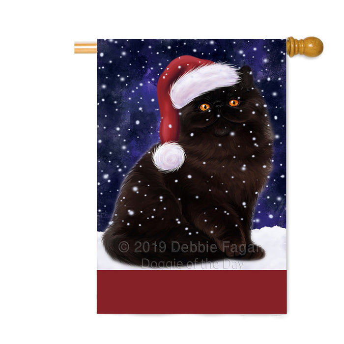 Personalized Let It Snow Happy Holidays Persian Cat Custom House Flag FLG-DOTD-A62442