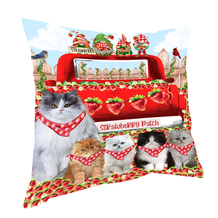 Persian Cats Pillow, Explore a Variety of Personalized Designs, Custom, Throw Pillows Cushion for Sofa Couch Bed, Cat Gift for Pet Lovers