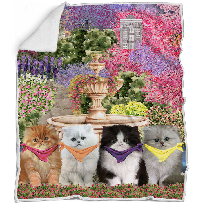 Persian Blanket: Explore a Variety of Personalized Designs, Bed Cozy Sherpa, Fleece and Woven, Custom Cat Gift for Pet Lovers