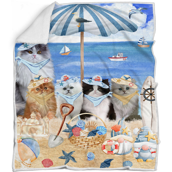Persian Blanket: Explore a Variety of Custom Designs, Bed Cozy Woven, Fleece and Sherpa, Personalized Cat Gift for Pet Lovers