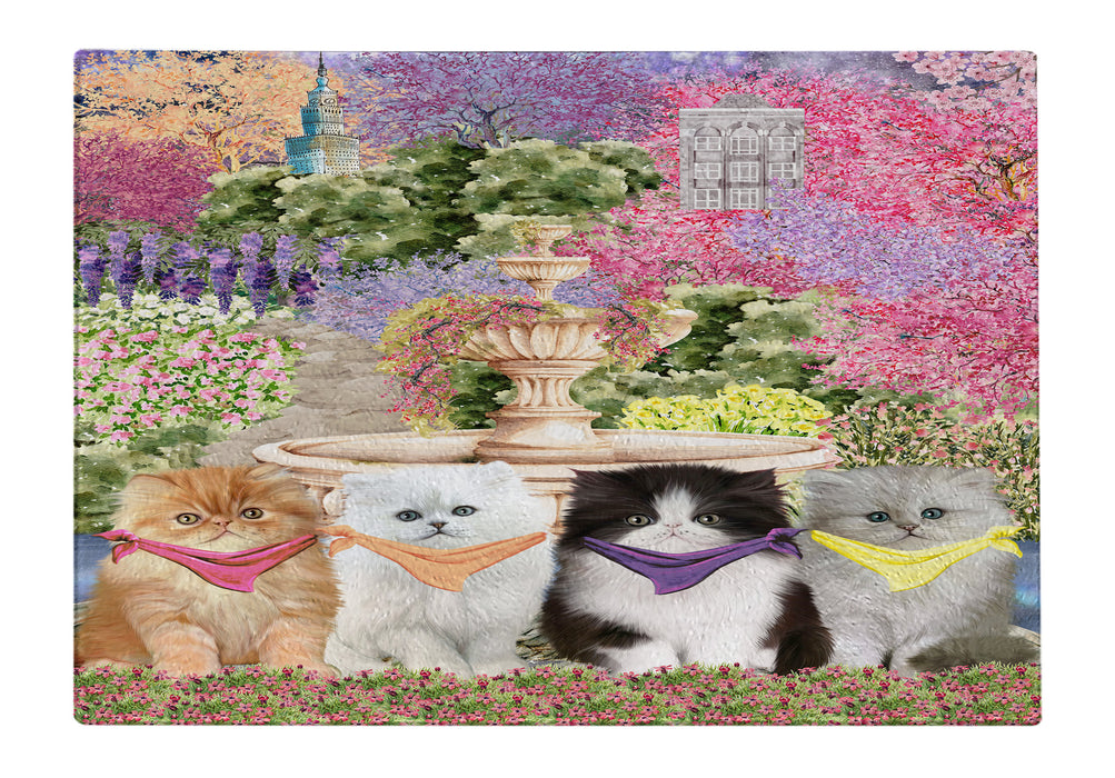 Persian Cats Cutting Board: Explore a Variety of Designs, Personalized, Custom, Kitchen Tempered Glass Scratch and Stain Resistant, Halloween Gift for Pet and Cat Lovers