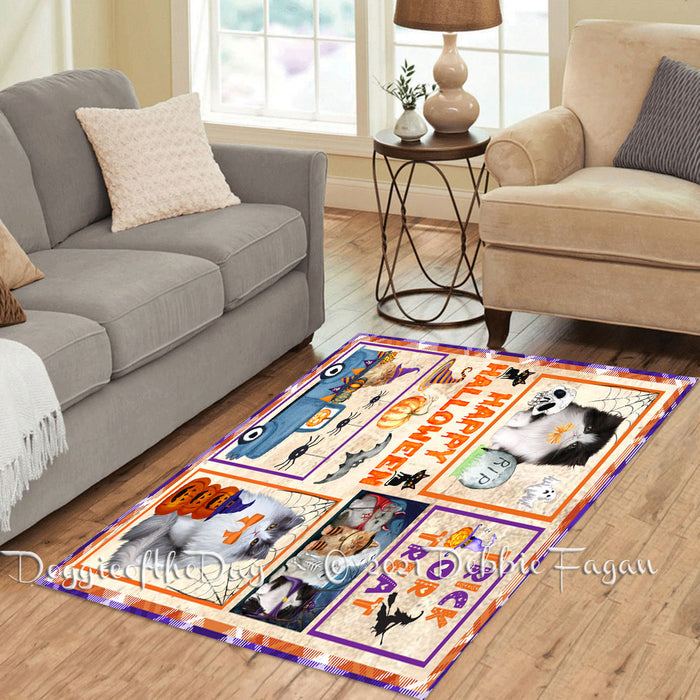 Happy Halloween Trick or Treat Persian Cats Polyester Living Room Carpet Area Rug ARUG65816