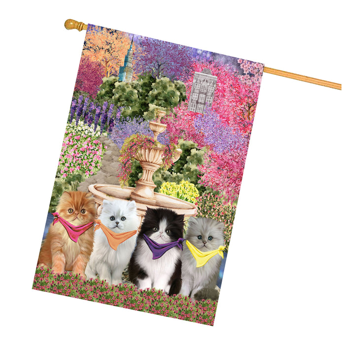 Persian Cats House Flag: Explore a Variety of Designs, Weather Resistant, Double-Sided, Custom, Personalized, Home Outdoor Yard Decor for Cat and Pet Lovers