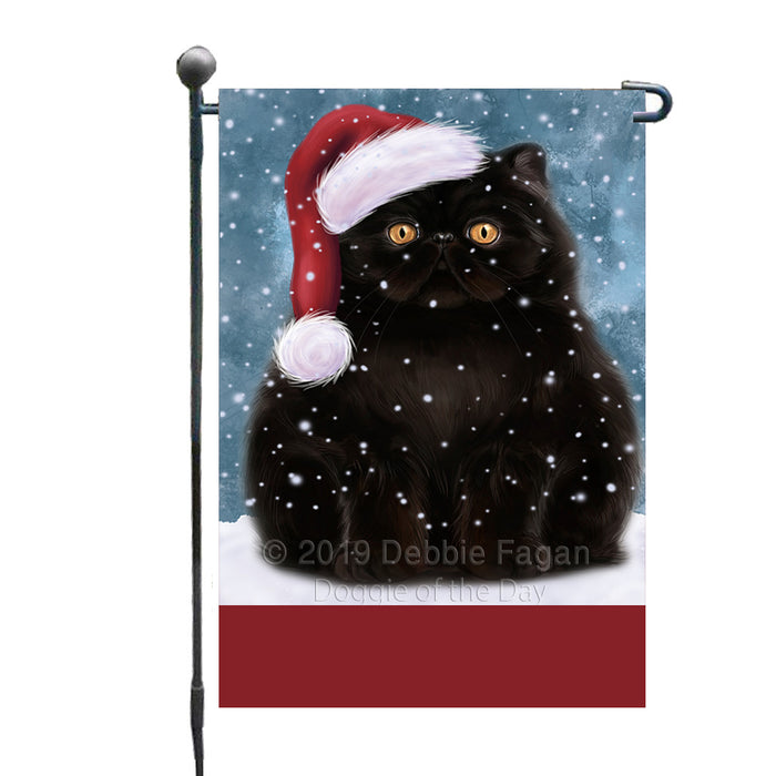 Personalized Let It Snow Happy Holidays Persian Cat Custom Garden Flags GFLG-DOTD-A62387