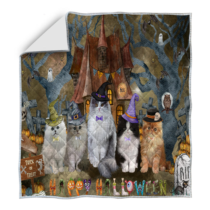 Persian Cats Bed Quilt, Explore a Variety of Designs, Personalized, Custom, Bedding Coverlet Quilted, Pet and Cat Lovers Gift