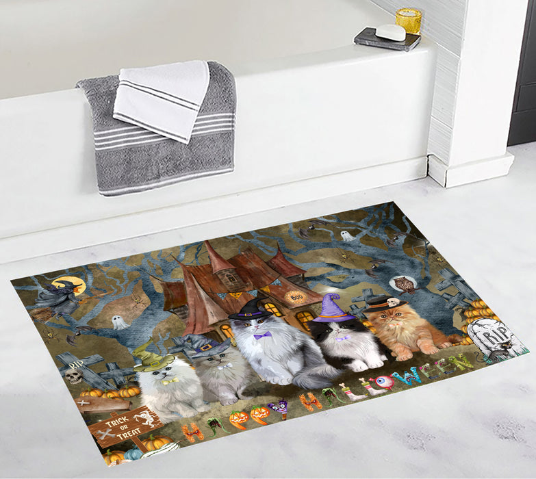 Persian Cats Bath Mat: Explore a Variety of Designs, Personalized, Anti-Slip Bathroom Halloween Rug Mats, Custom, Pet Gift for Dog Lovers