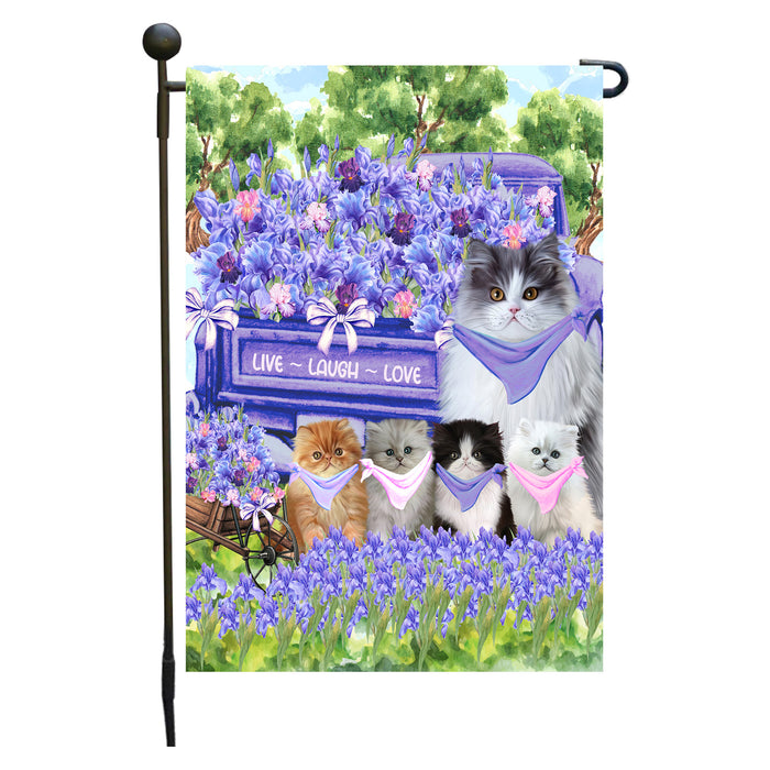 Persian Cats Garden Flag for Cat and Pet Lovers, Explore a Variety of Designs, Custom, Personalized, Weather Resistant, Double-Sided, Outdoor Garden Yard Decoration