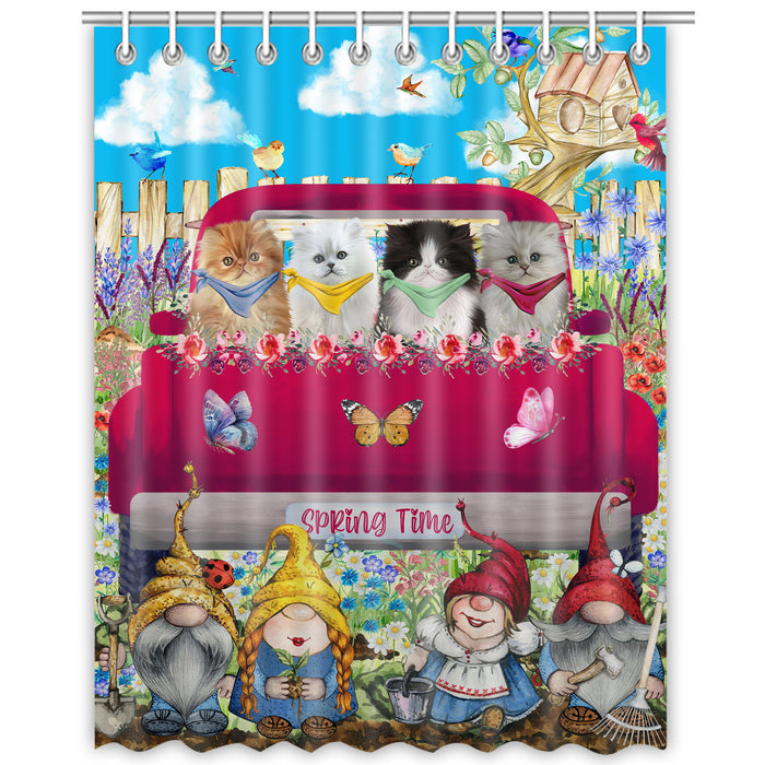 Persian Cats Shower Curtain, Personalized Bathtub Curtains for Bathroom Decor with Hooks, Explore a Variety of Designs, Custom, Pet Gift for Cat Lovers