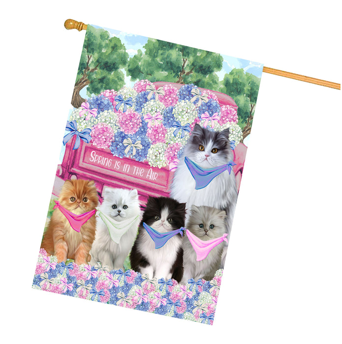Persian Cats House Flag: Explore a Variety of Personalized Designs, Double-Sided, Weather Resistant, Custom, Home Outside Yard Decor for Cat and Pet Lovers